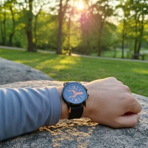 trio-of-black-sport-watches-with-high-contrast-green-red-and-yellow-details