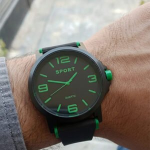 trio-of-black-sport-watches-with-high-contrast-green-red-and-yellow-details