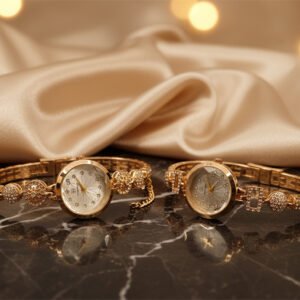 womens-luxurious-gold-bangle-watch