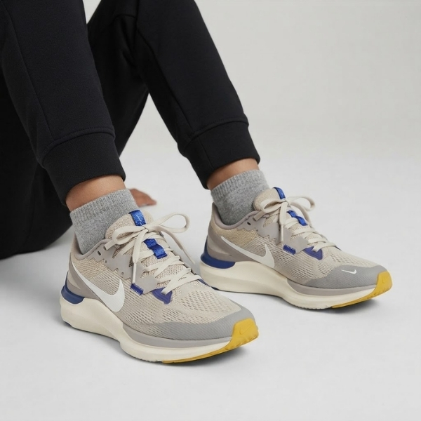 2 nike-womens-gray-blue-running-sneakers