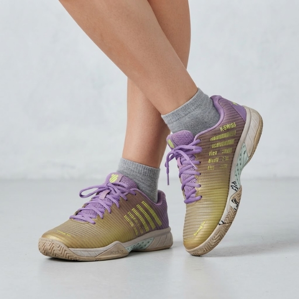 6 women's-k-swiss-dura-wrap-flex-tennis-shoes-in-gold-and-purple